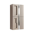 Modern Minimalist Double-Door Refrigerator with Sleek Handles
