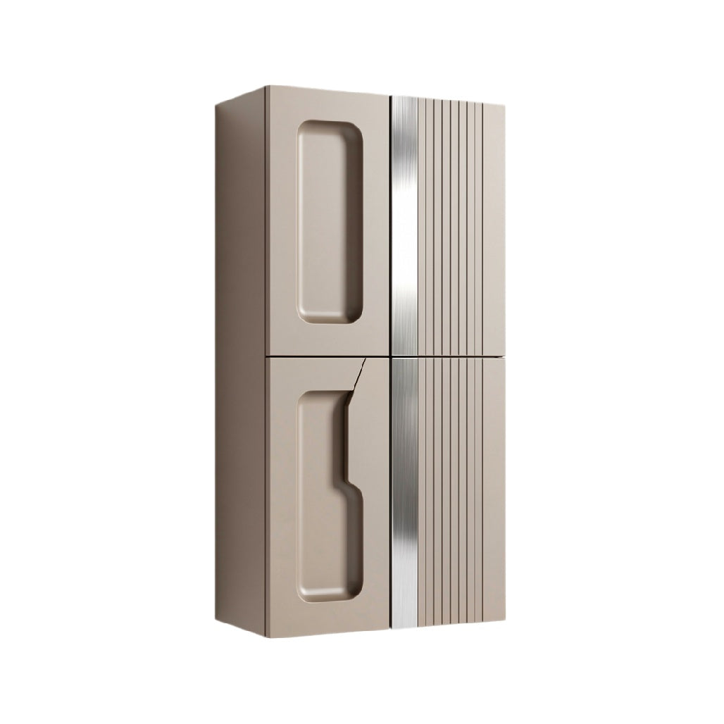 Modern Minimalist Double-Door Refrigerator with Sleek Handles